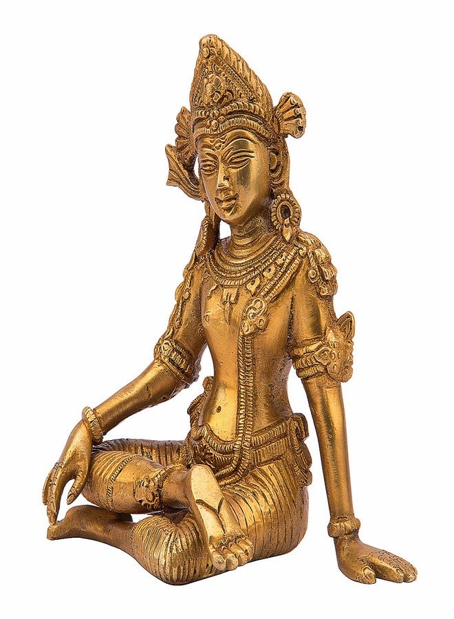 Kartique Indra Dev Sitting Murti | Gold Finish 6 Inch Vastu Decor for Home | Mandir Showpiece for Housewarming Gift | Indra Dev Statue for Pooja Room, Mandir Decoration - Image 3